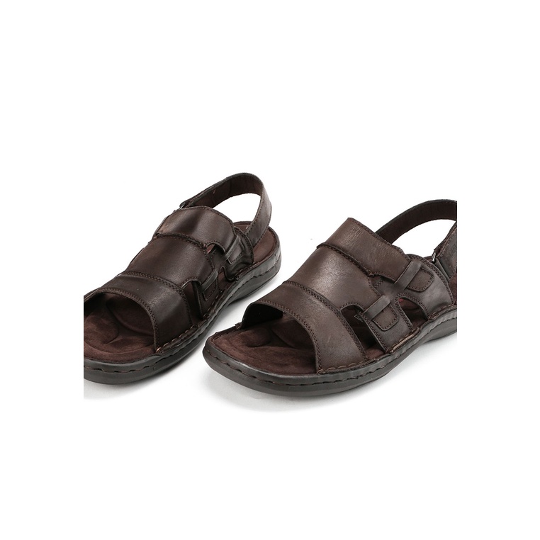 SANDAL CASUAL JIM JOKER PRIA ORIGINAL SLINGBACK KULIT COKLAT JJ04