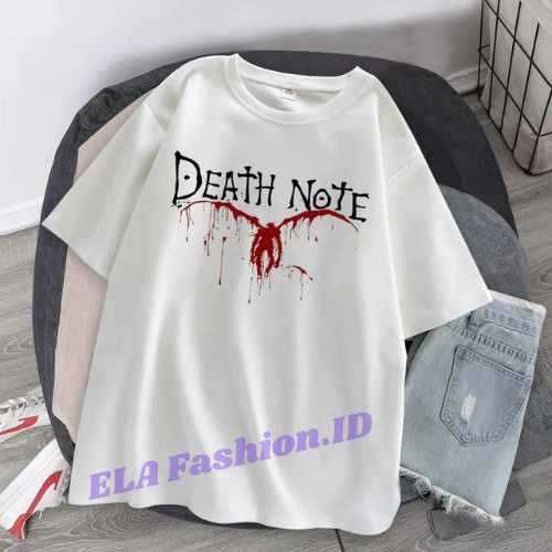 Baju Atasan Kaos Gambar Manga Logo Anime Death Note 04 - Kaos Unisex Death Note