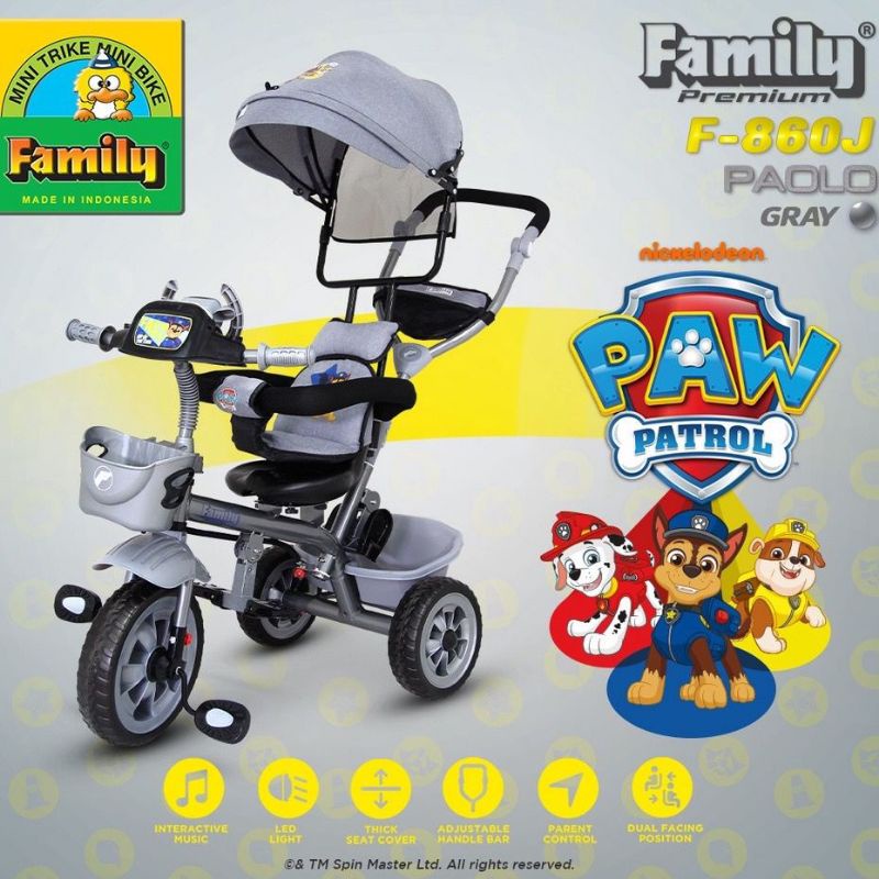 Sepeda Anak Roda 3 Tiga Family Tricycle F 360H, F362, F 329HT, F 860J, F 960, Family Marcel / Sepeda Stroller Family