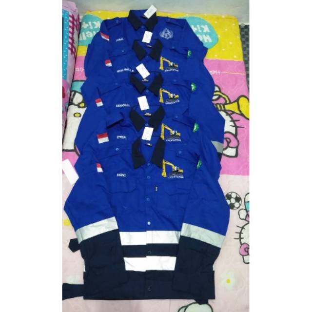 WEARPACK SAFETY ATASAN- Seragam kerja operator Excavator komatsu Hitachi cat kobelco sanY