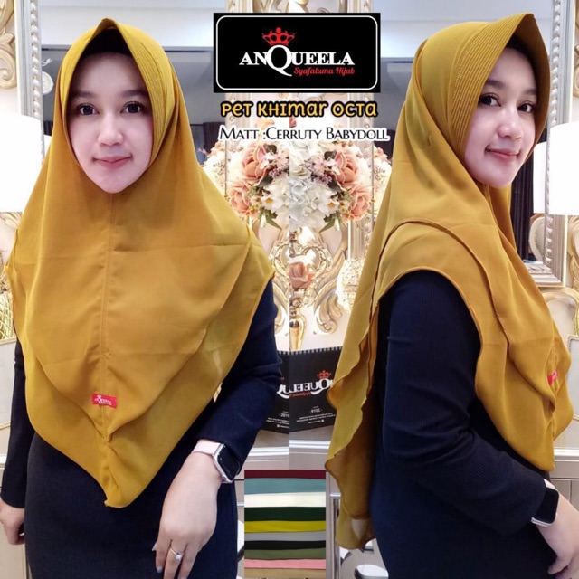 ANQUEELA | Khimar OCTA Standar Ceruty