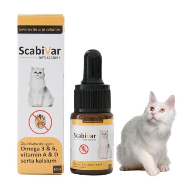 ScabiVar Obat Kutu Scabies Kudis Kulit Gatal Kucing Kelinci Anjing dll