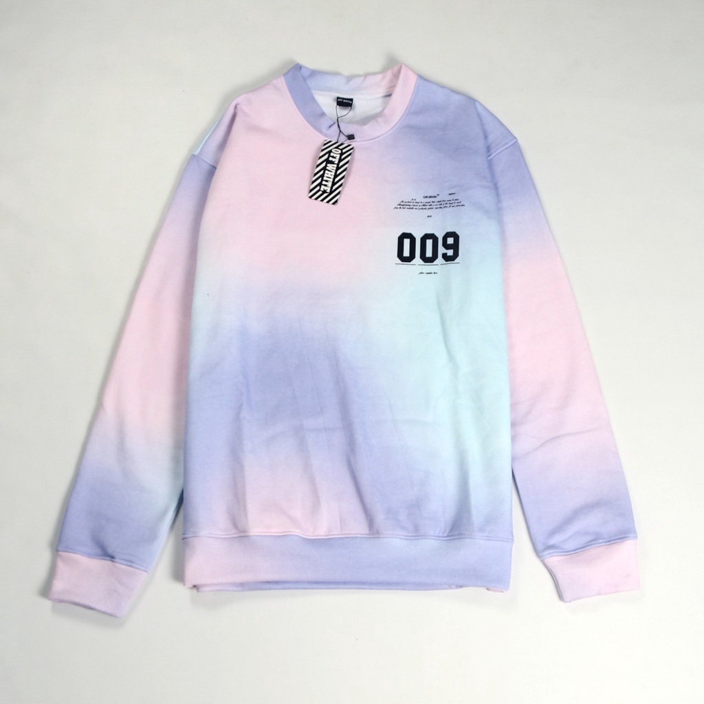 JAKET SWEATER CREWNECK OW RAINBOW SIMPLE UNISEX GOOD QUALITY