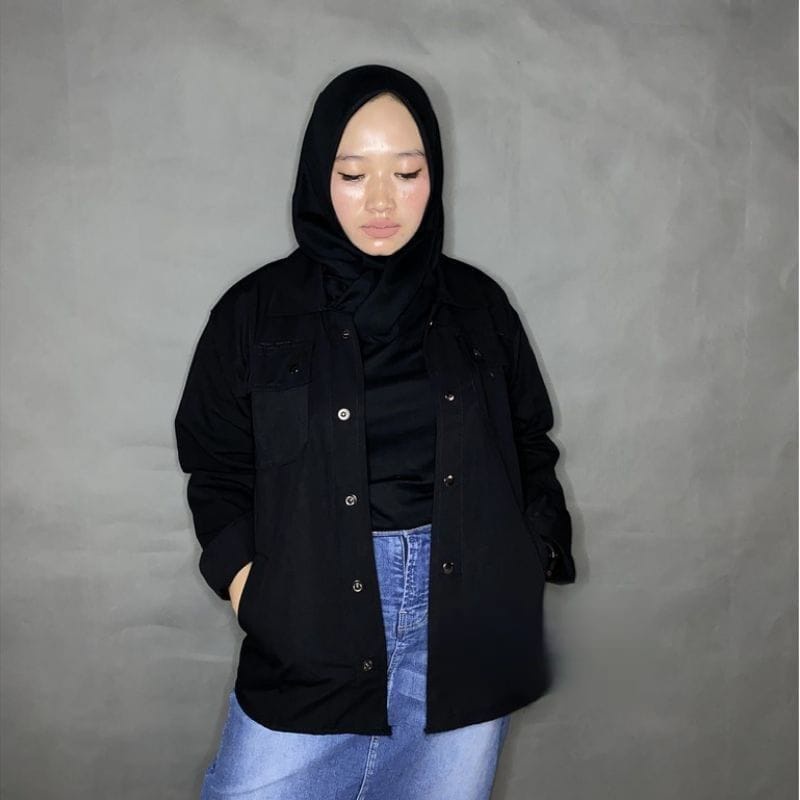 Jaket Semi Parka Wanita S M L XL XXL XXXL 4XL 5XL (Jumbo) Trucker Jaket Cewek Jumbo