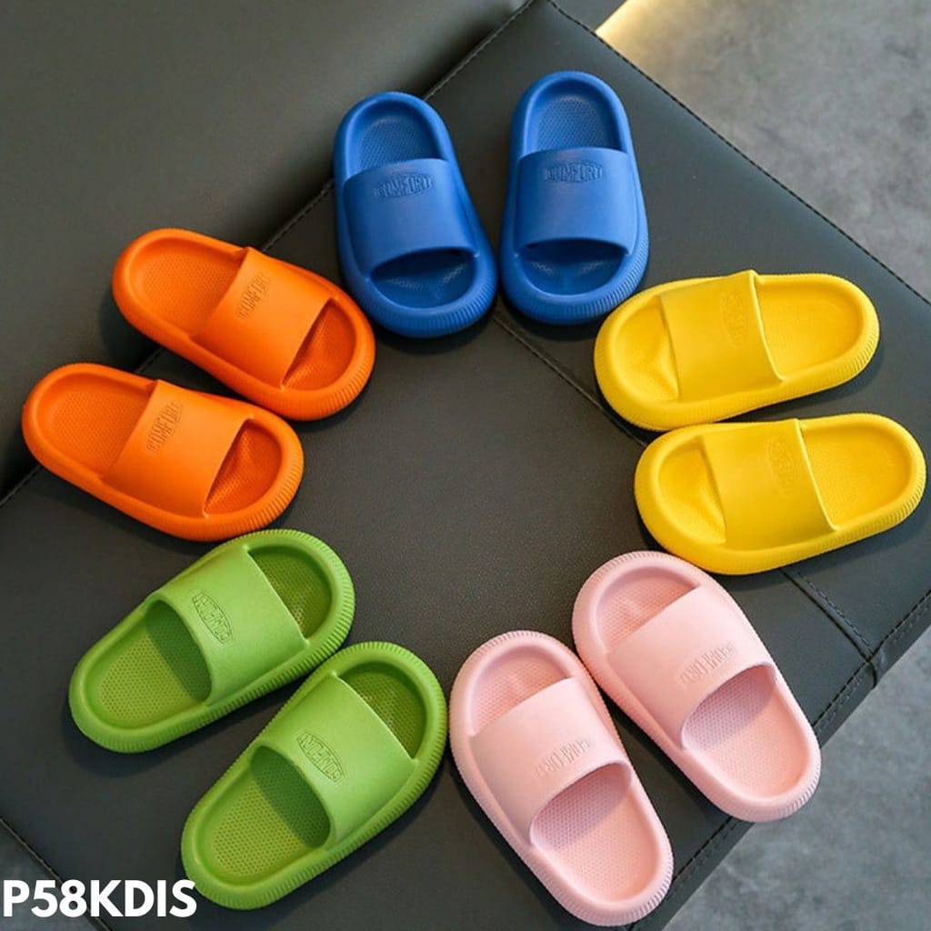 SANDAL ANAK-ANAK SELOP KEKINIAN EMPUK NYAMAN SIMPLE BAHAN RUBBER IMPORT P589KIDS