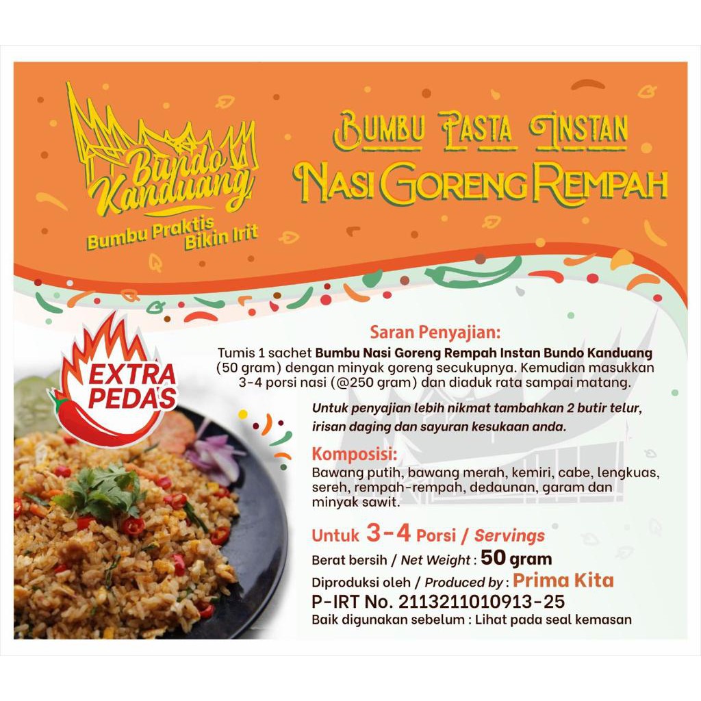 

Bumbu Masak Instan Nasi Goreng Rempah Bundo Kanduang - Murah - Promo