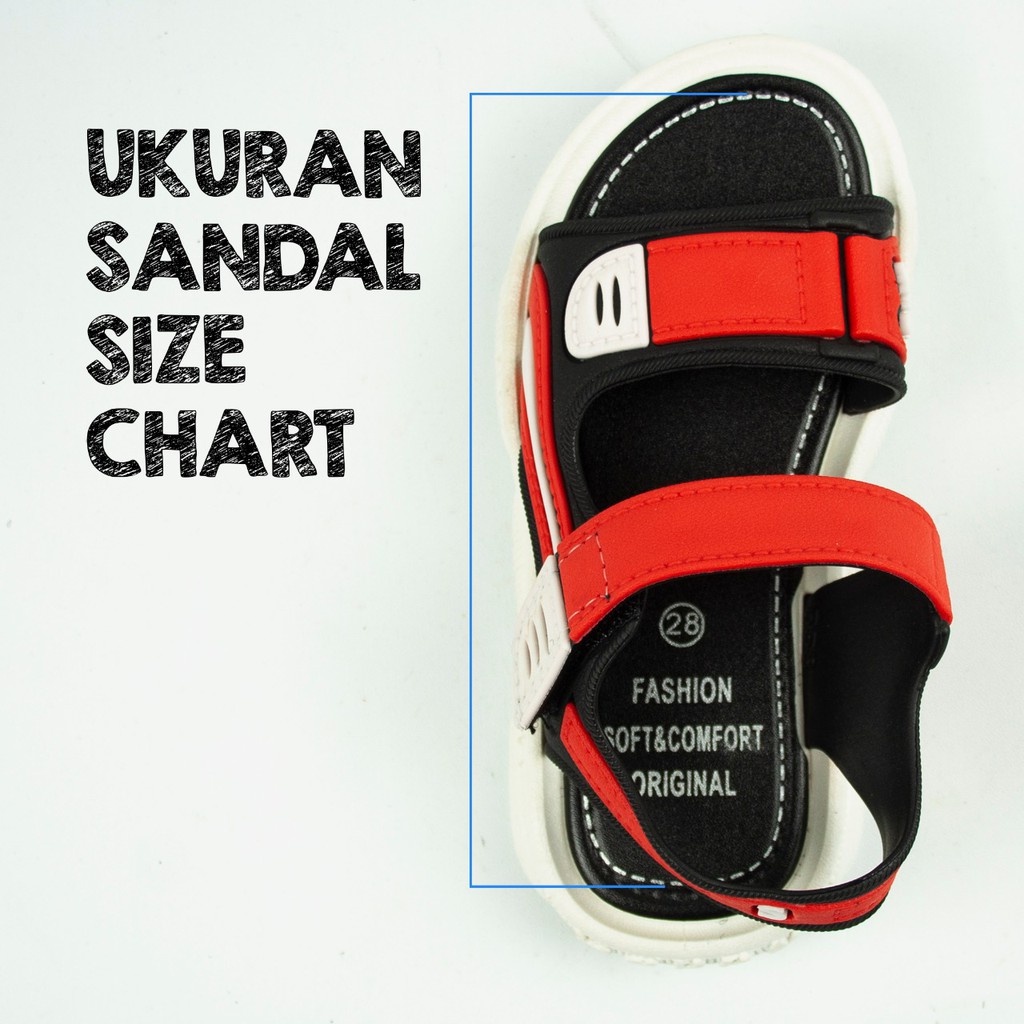 Sandal gunung anak impor karet - Mateo Laluna 1080 (21/35) / sandal balita let gunung tebal