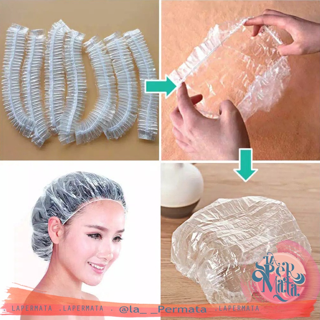 Shower Cap Anti Air SEKALI PAKAI untuk Mandi / Hotel / Salon - LPM Shop