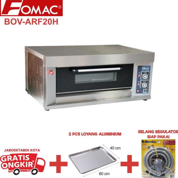 Oven Fomac BOV-ARF20H 1 Deck 2 Tray Oven Bakery Roti / Oven Gas Fomac