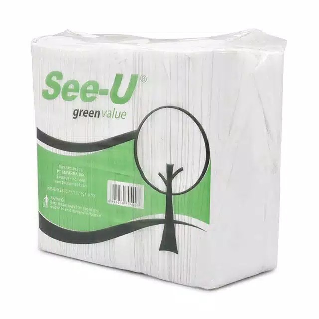 Tisu See-U Facial Green Value 650sheet Tissue | Tissue Tisue Tisu SeeU Facial / Tisue SeeU Facial