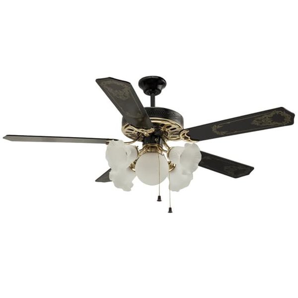 Ceiling Fan 52 inch Hitam 5 Lampu Uchida CF 113
