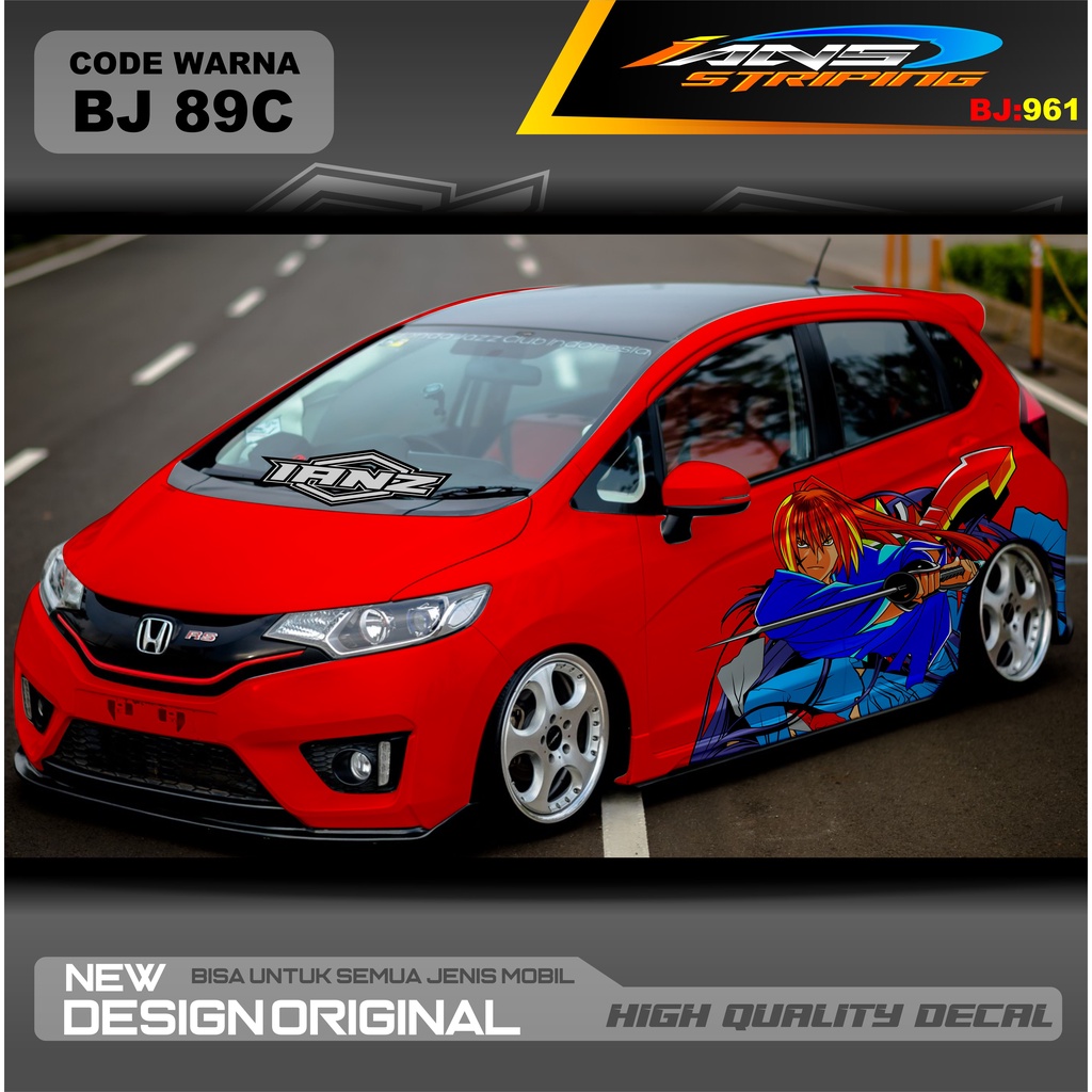 STICKER DECAL MOBIL JAZZ / STIKER MOBIL BRIO / DECAL STIKER MOBIL SWIFT / STIKER MOBIL TOYOTA / DECAL STICKER MOBIL / STIKER YARIS AYLA