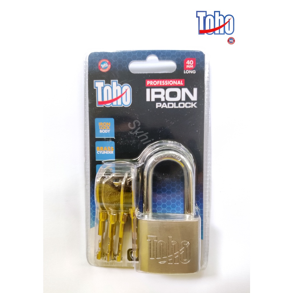 Gembok Toho Leher Panjang / Iron Padlock Long Neck Toho 40 mm