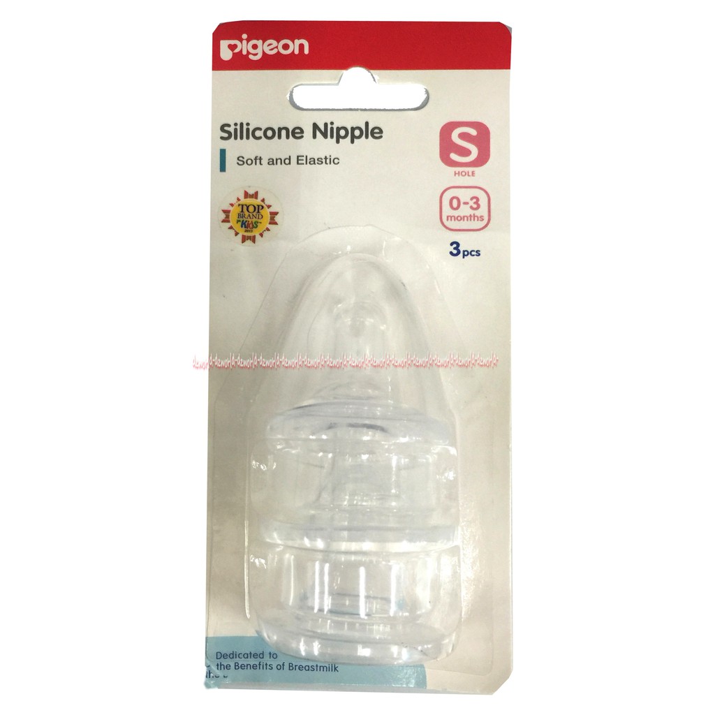 Dot Pigeon Silicone Nipple Dot Susu Bayi Pigen Silikon Putih isi 3pcs