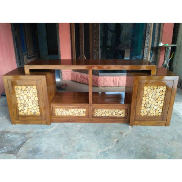 Bufet TV jati motif koin