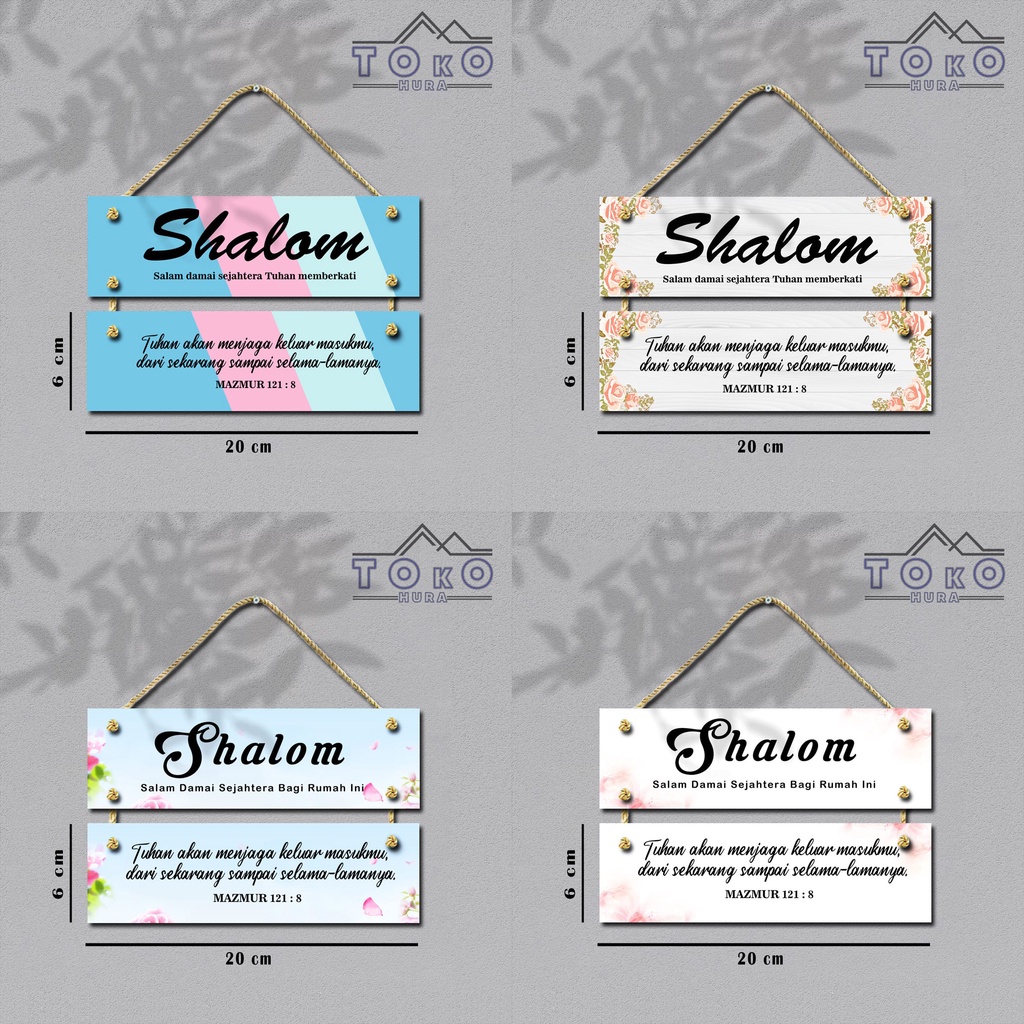Hiasan Pintu Gantungan Rumah Kristen Ucapan Shalom