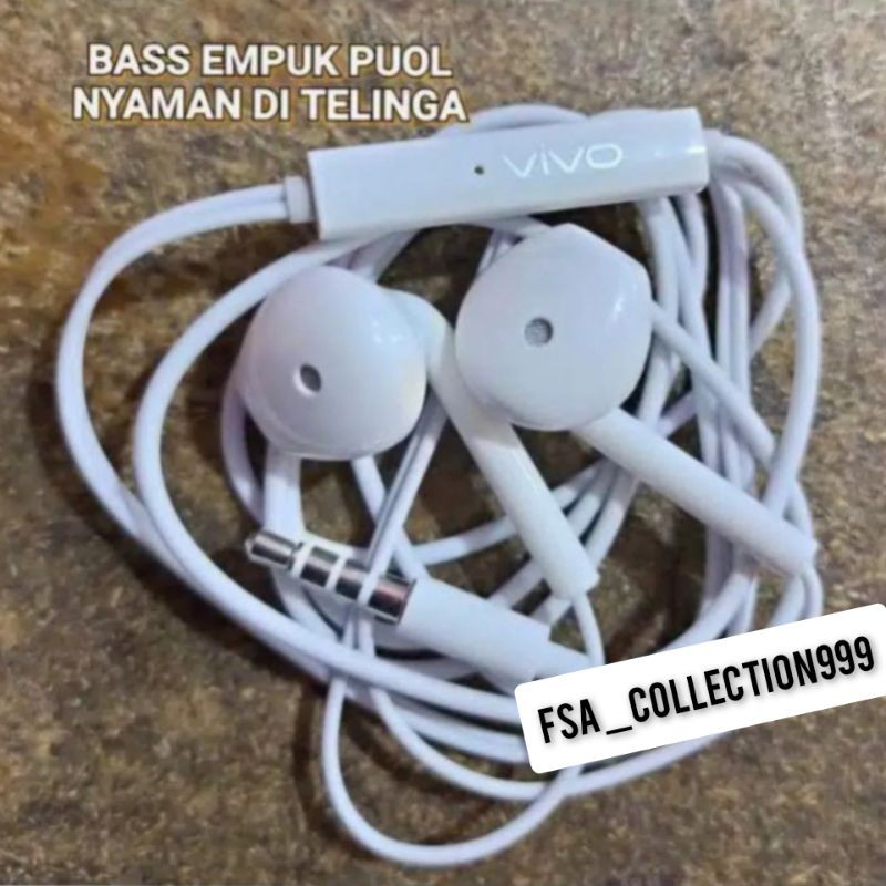 Earphone VIVO Original Copotan Headset Vivo Premium Quality mega Bass