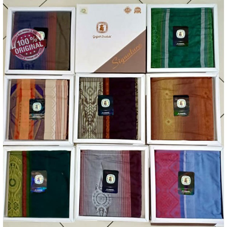 Kain Sarung Tenun G2-0 GAJAH DUDUK Original Motif Signature Dewasa
