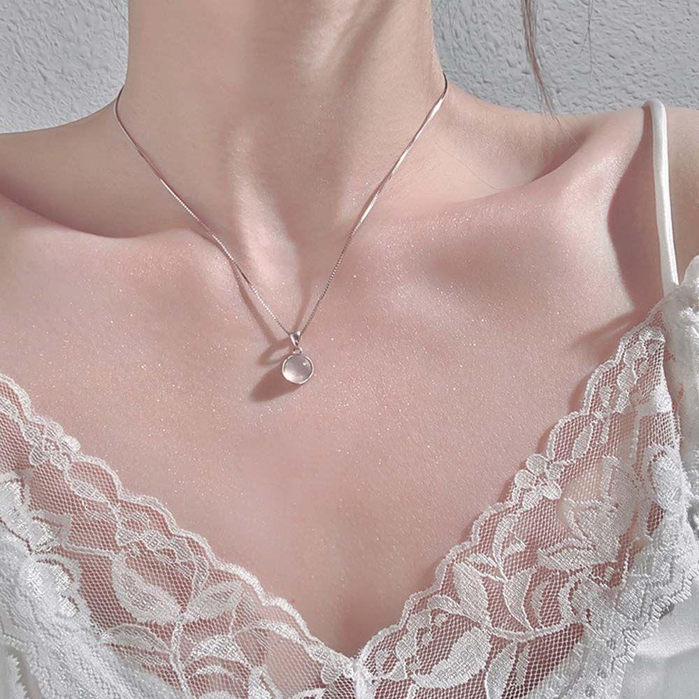 Kalung Choker Bahan Tembaga Hias Kristal Buatan Gaya Korea Untuk Wanita