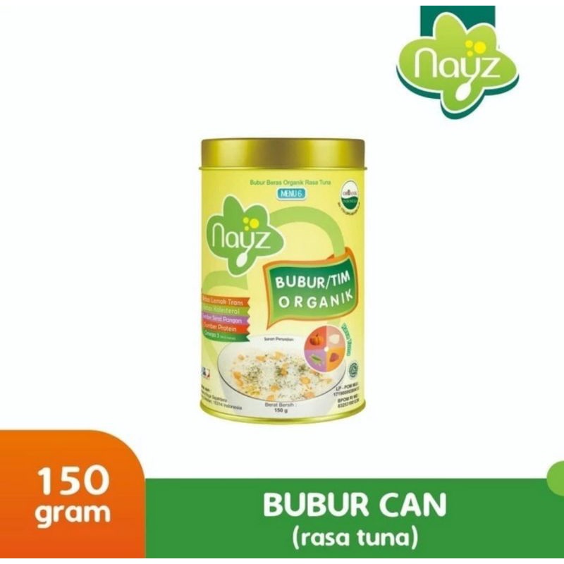 Nayz Bubur organic 150g rasa ikan tuna