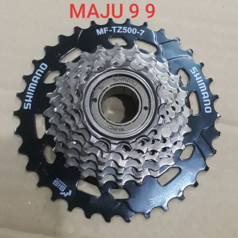 Sprocket Freewheel 7 Speed Shimano Megarange Tz500 Drat Ulir 14 - 34T