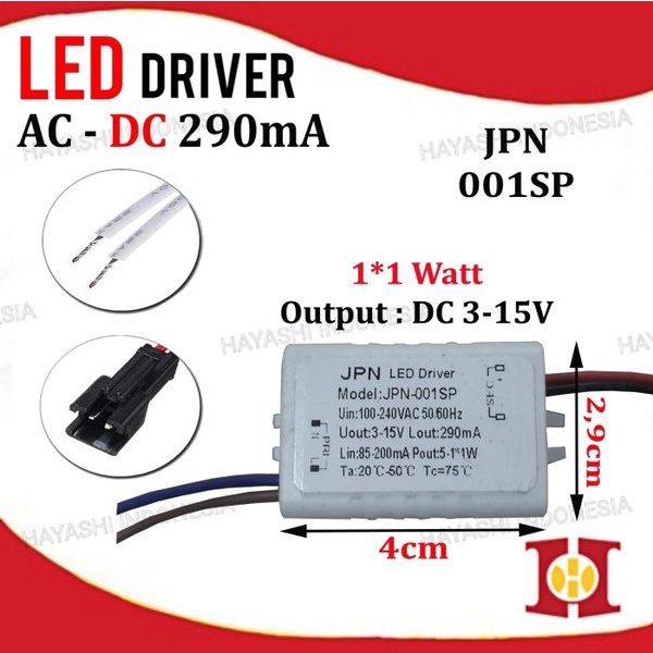 LED Driver Adaptor Trafo Lampu Panel Downlight 3-5W 6-10W 12-15W Watt