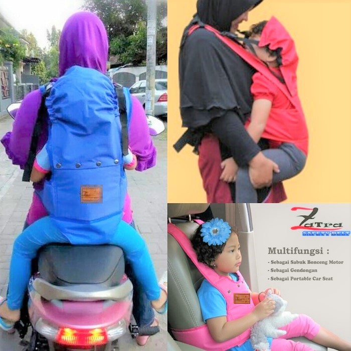 Sabuk Bonceng Anak Karakter ( Rompi Pengaman Balita Naik Motor/Bus/Bis-Tali Pengikat Pengait Batita)