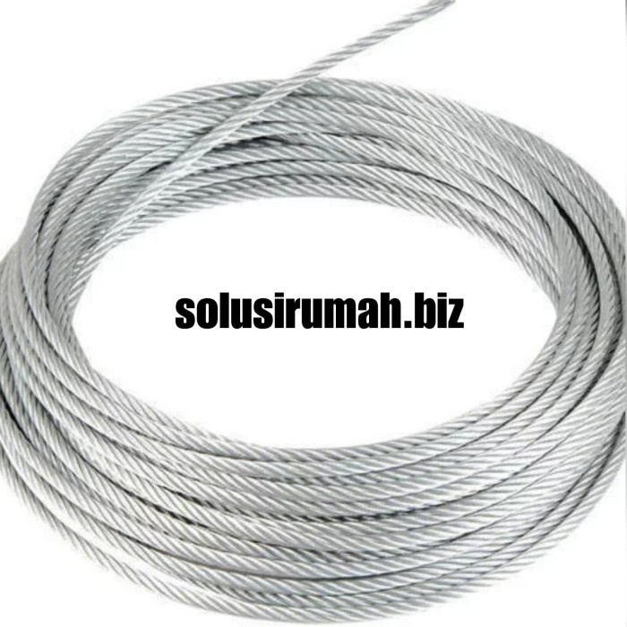 KAWAT SELING GALVANIS 5MM/M TALI SELING 5 MM GALVANIZED WIRE ROPE