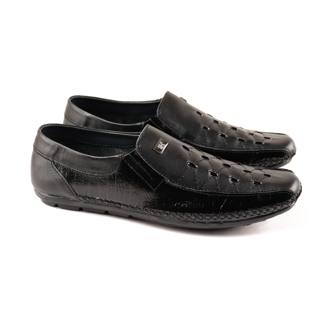 Sepatu Pria Slip On Loafer Pantofel Kasual Kulit Asli KEYTON JLS963 Original
