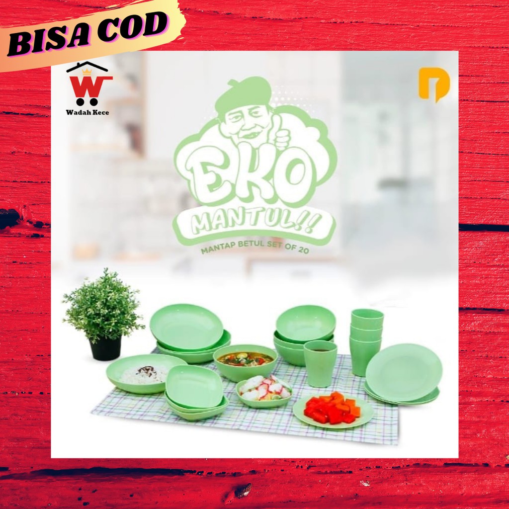 EKO MANTUL MANTAP BETUL / WADAH MAKANAN / PERALATAN MAKAN / MANGKOK SET / GELAS SET / WADAH PLASTIK