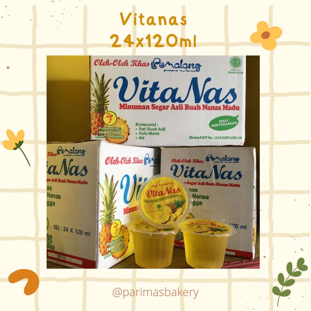 VITANAS MINUMAN SARI BUAH NANAS 120 ML//VITANAS 1 CUP UK 120 ML