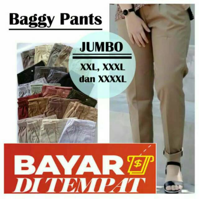 BAGGY PANTS JUMBO / BAGGY XXL / 4L / 5L / beggy jumbo / celana wanita jumbo / baggi pants