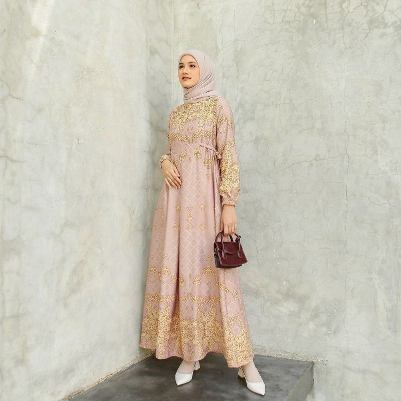 Gamis Hari Raya Lebaran Syar'i Maxmara Viral Nounes Hanessa Series