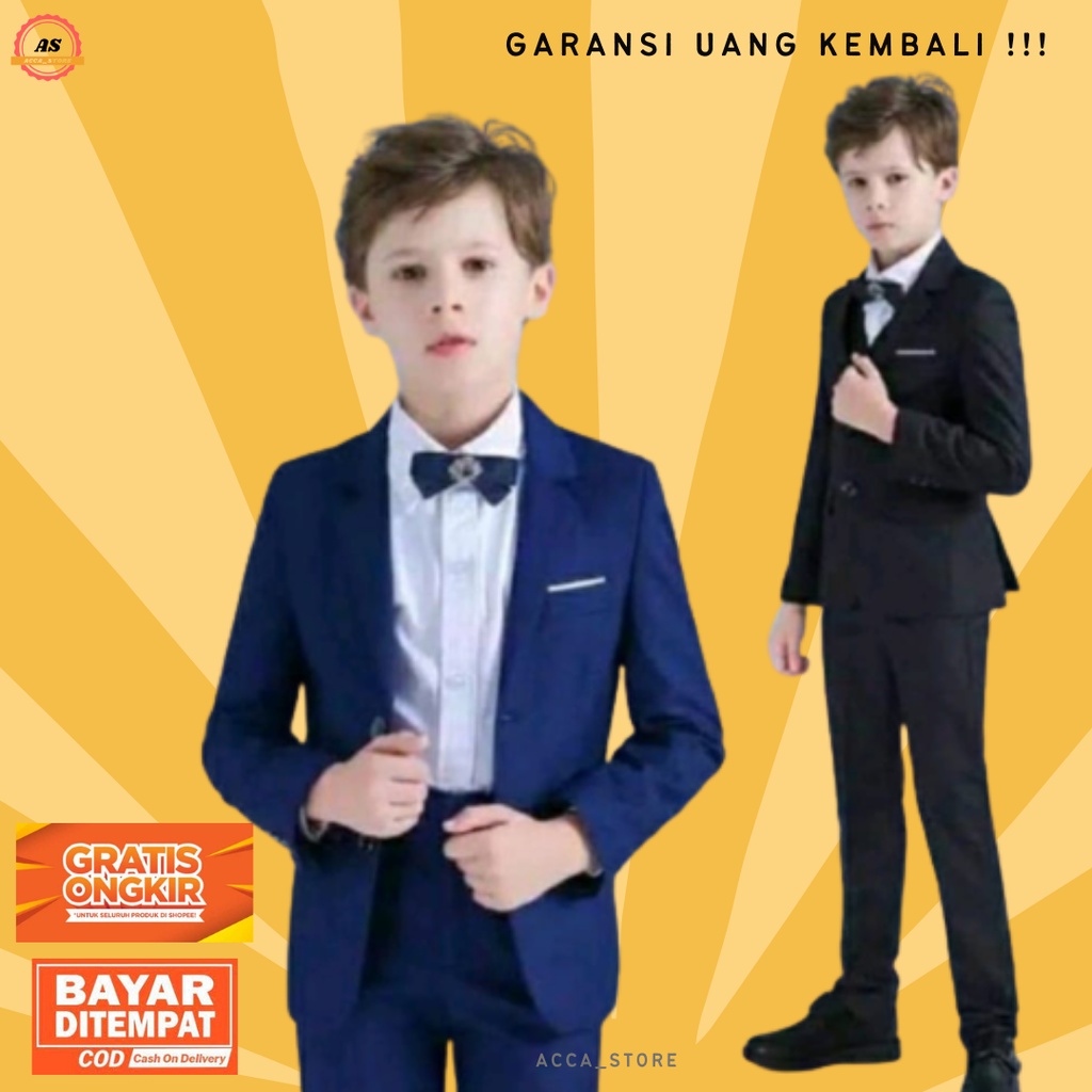 Setelan jas anak laki-laki 2-13 tahun (jas + celana)