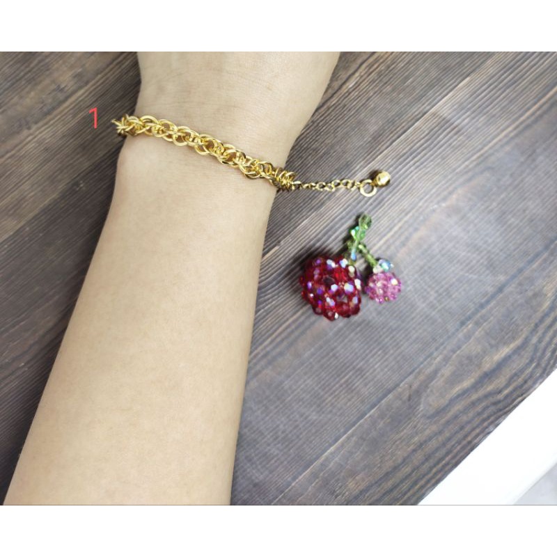 Fifi Fashion Gelang Tangan Belitung Xuping Lapis Emas Rantai Medan Tebal-AB01