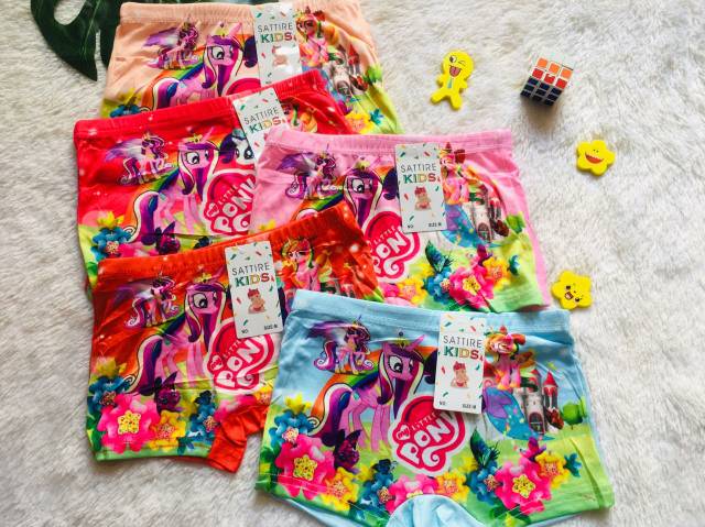 FREYA KIDS | Boxer anak perempuan Pony, Mikcey, Hello kity/ Boxer anak perempuan Import/Celana dalam