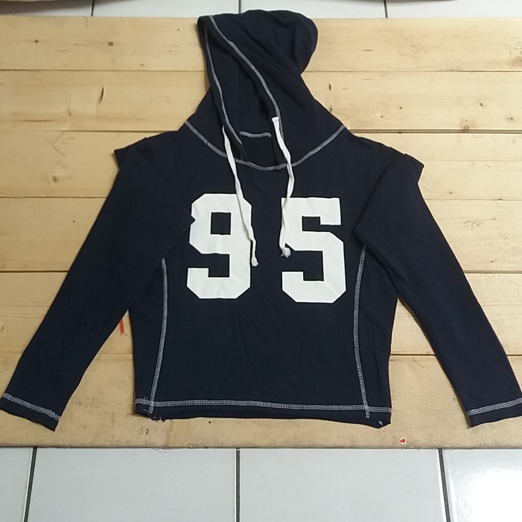 Jacket Crop Top Wanita Hoodie Crop Top