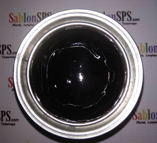 Tinta Sablon PVC Solvent Based 200 gr Hitam Black Kertas/ Vinyl/ Akrilik/ Kulit Sintetis