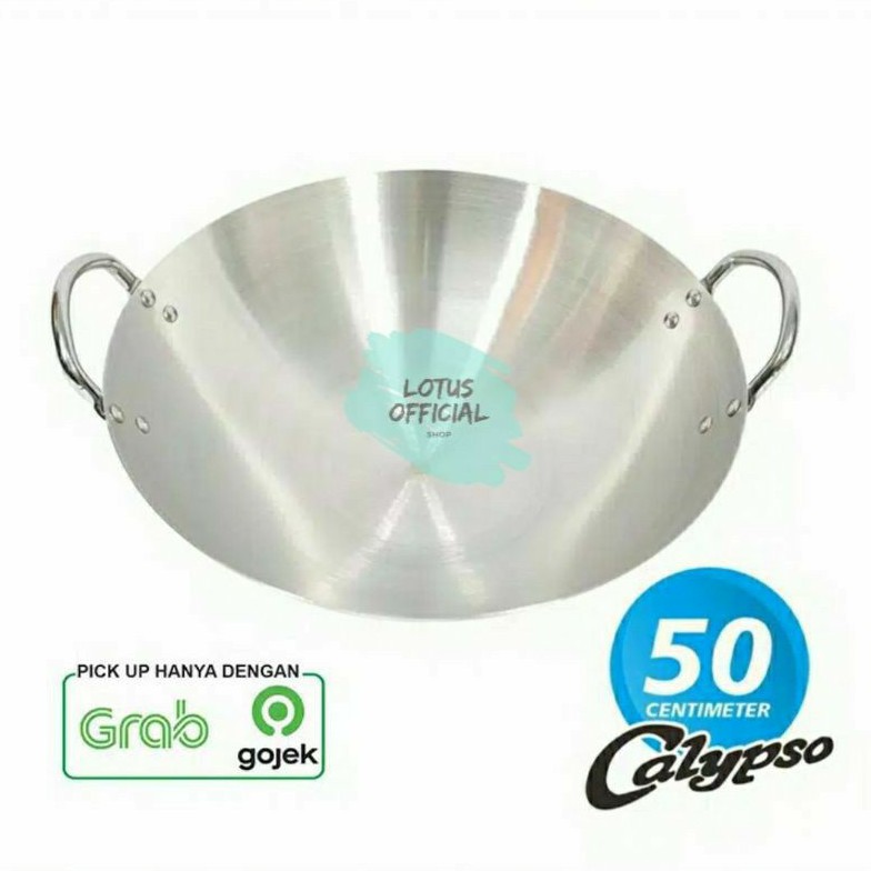 Calypso Wajan Kuali 50 cm Penggorengan Stainless Steel Ukuran 50cm