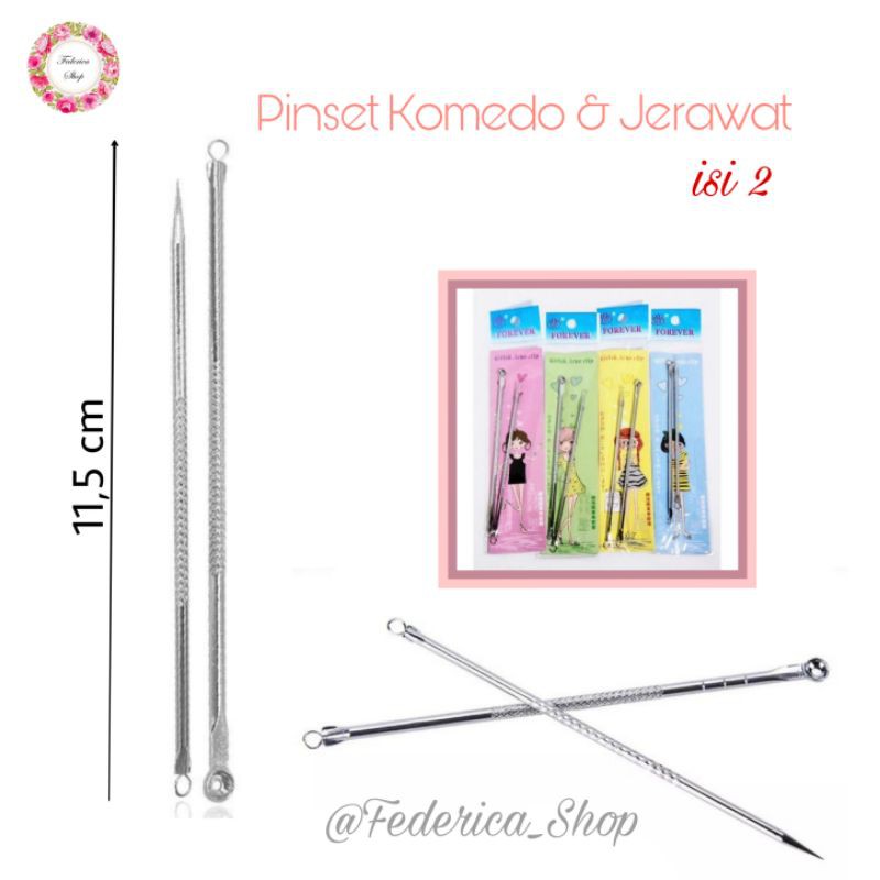 Black Head Tweezer / Pinset Komedo isi 2 / Alat Pencet Jerawat