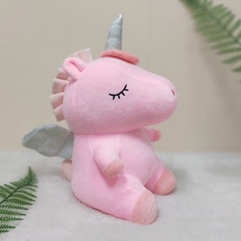 Boneka Unicorn Sayap Metalik 35cm/12&quot;/Boneka Karakter/Boneka Unicorn Soft