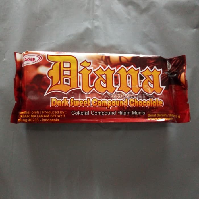 

Dark Sweet Compound Chocollate Diana/ Coklat batang Diana-Lagie 250gr