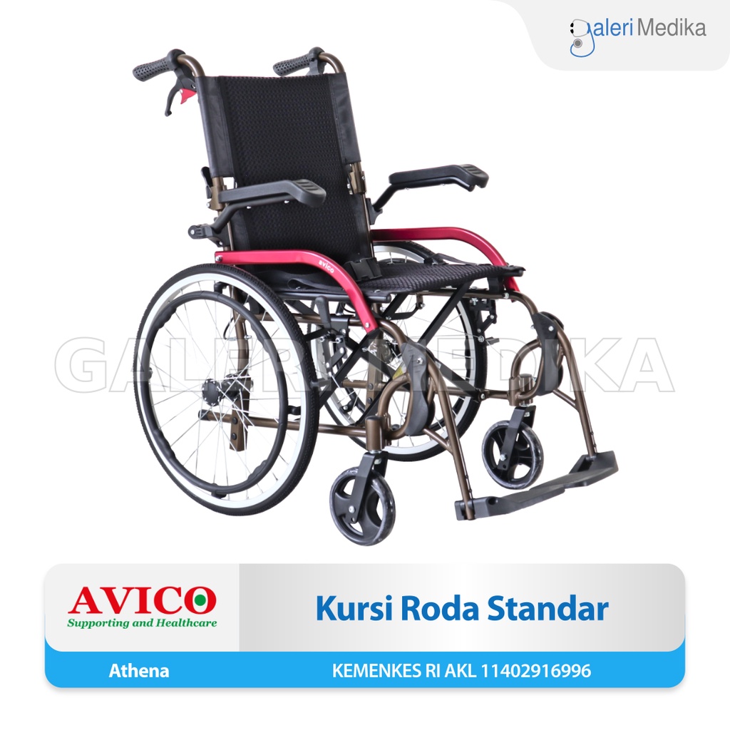 Kursi Roda Standar Aluminium Avico Athena - Kursi Roda Travel Bisa Dilipat