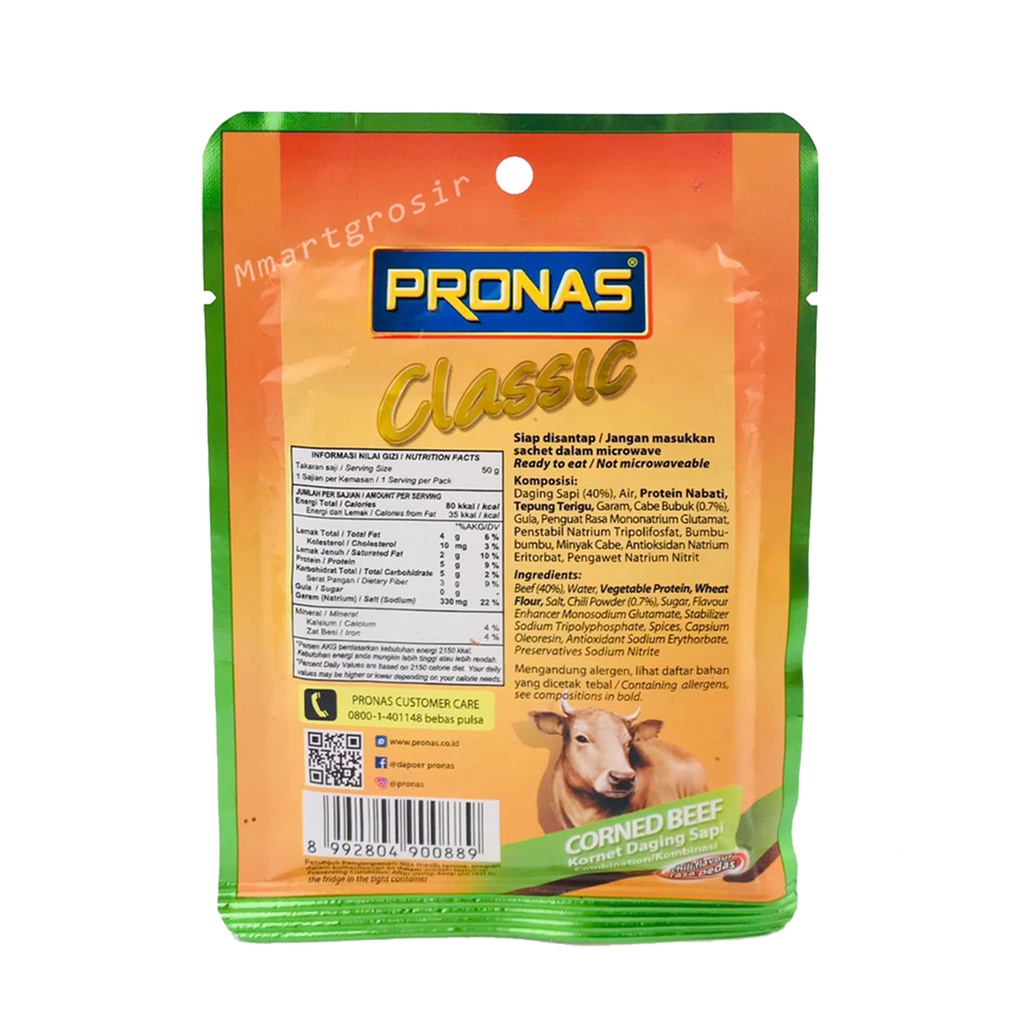 PRONAS CLASSIC KORNET DAGING SAPI ORIGINAL 50g