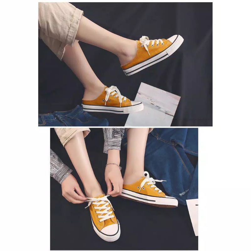 Sepatu Slop BUSTONG Yellow | beli 1 kg muat 2 pcs