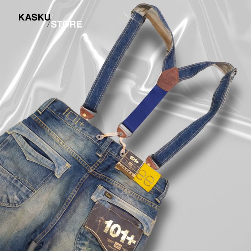 CELANA JEANS LEE 101+ SUSPENDER RAW SANFORIZED ORIGINAL100%