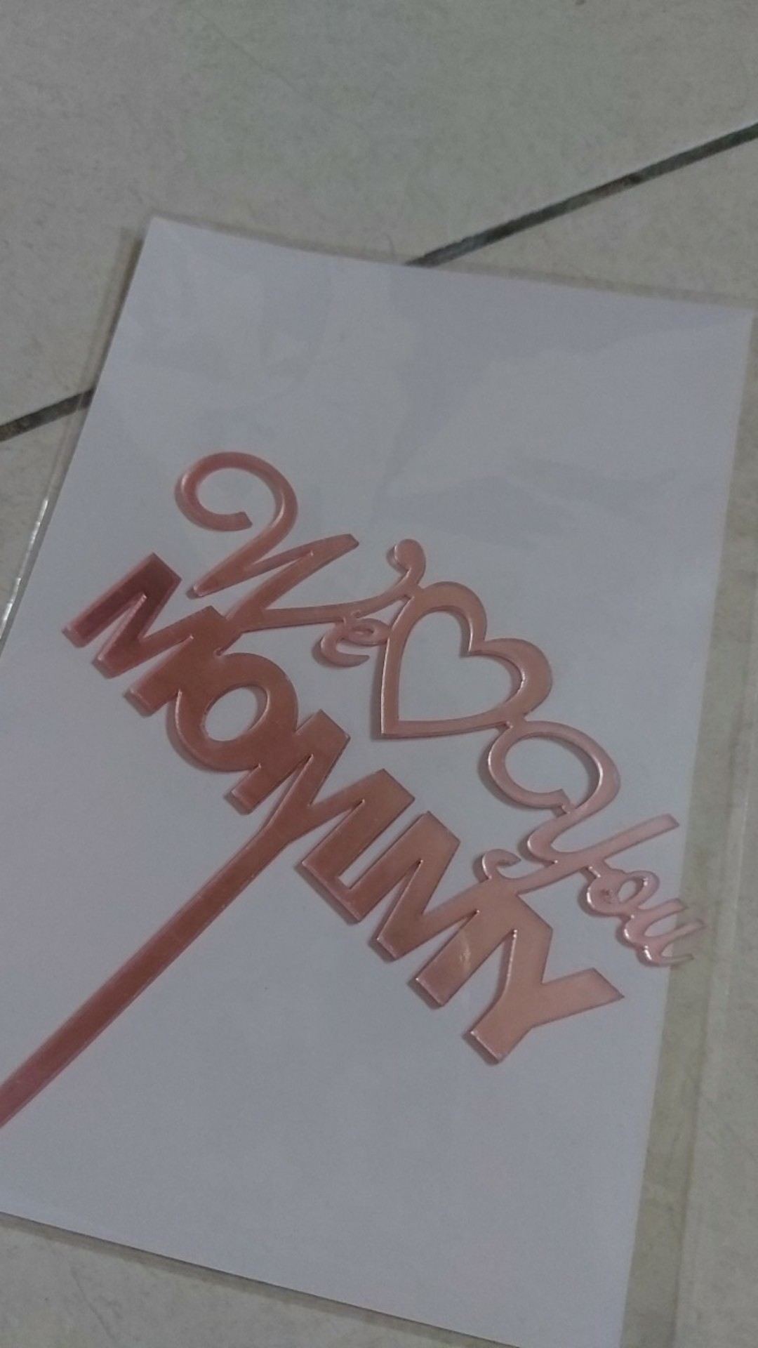 New Happy Mothers Day Acrylic Cake Toppers Gold Mom Birthday Cake Topper  For Mommy Birthday Party Cake Decorations