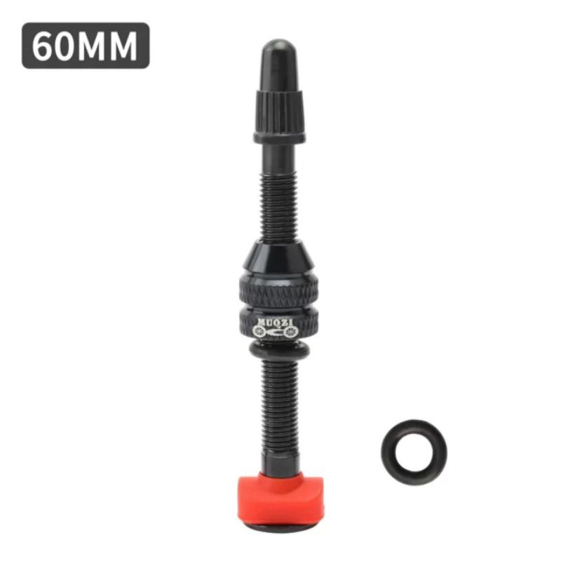 Pentil Sepeda Tubeless Presta Pentil Kecil Panjang 60mm Bicycle french Tubeless Tire Valve Pentil Sepeda Hitam