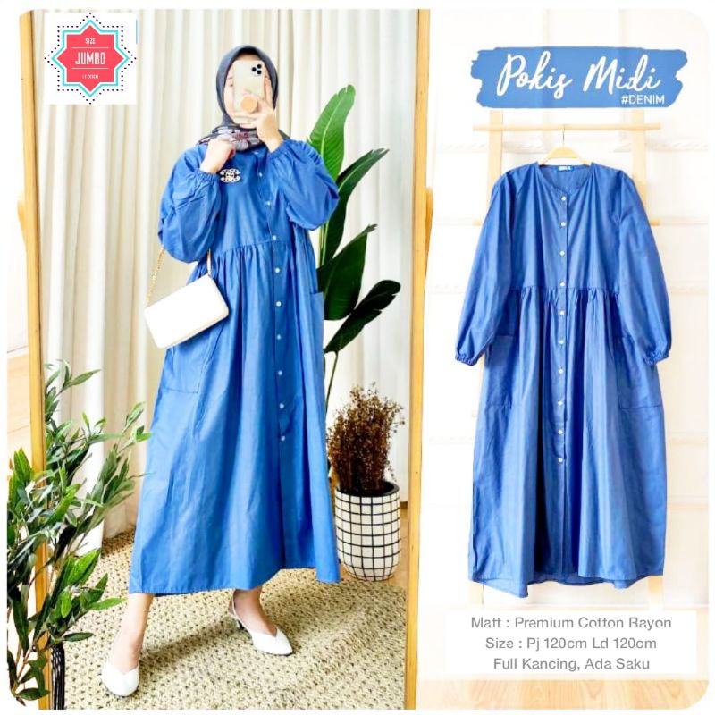 PROMO POKIS MIDI DRESS JUMBO LD 120