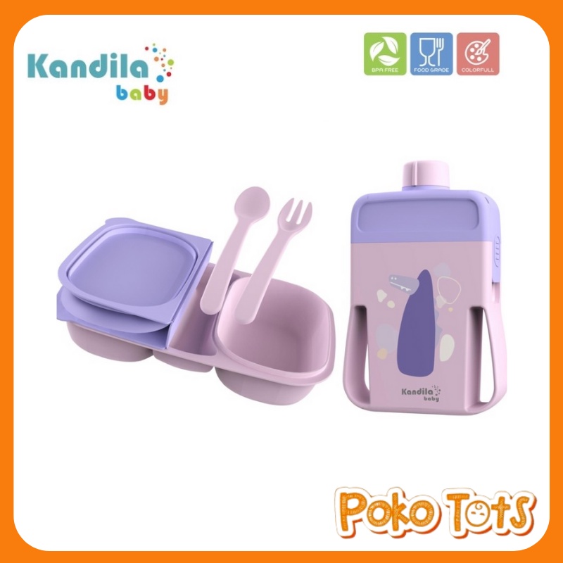 Kandila Baby Lunch Box Set KDL022-14 Kotak Makan &amp; Botol Minum Bayi